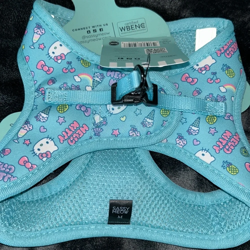 Sassy Meow Hello Kitty Green Step In Harness (M)